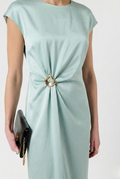 Women's Dress Fluid Crepe Silk Blend - Emerald Green