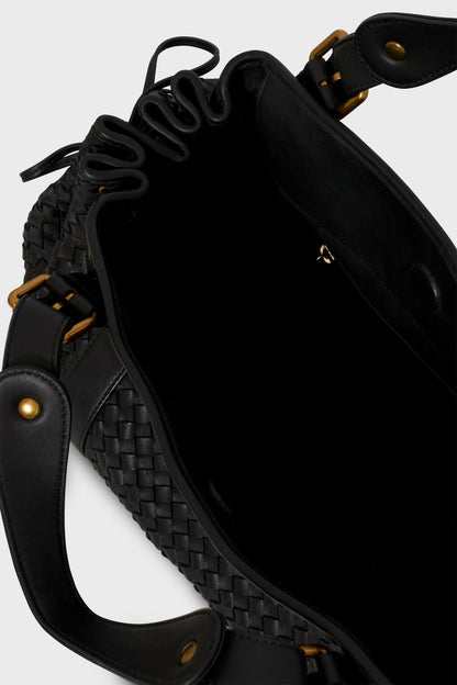 Women's Bag Genuine Full-Grain Italian Leather - Black