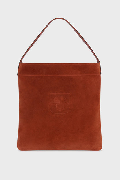 Women Ultra Luxury Suede Leather Hobo Bag - Brandy