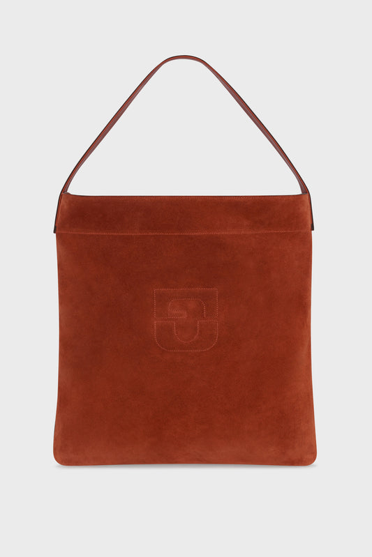 Women Ultra Luxury Suede Leather Hobo Bag - Brandy