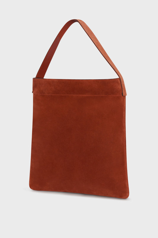 Women Ultra Luxury Suede Leather Hobo Bag - Brandy