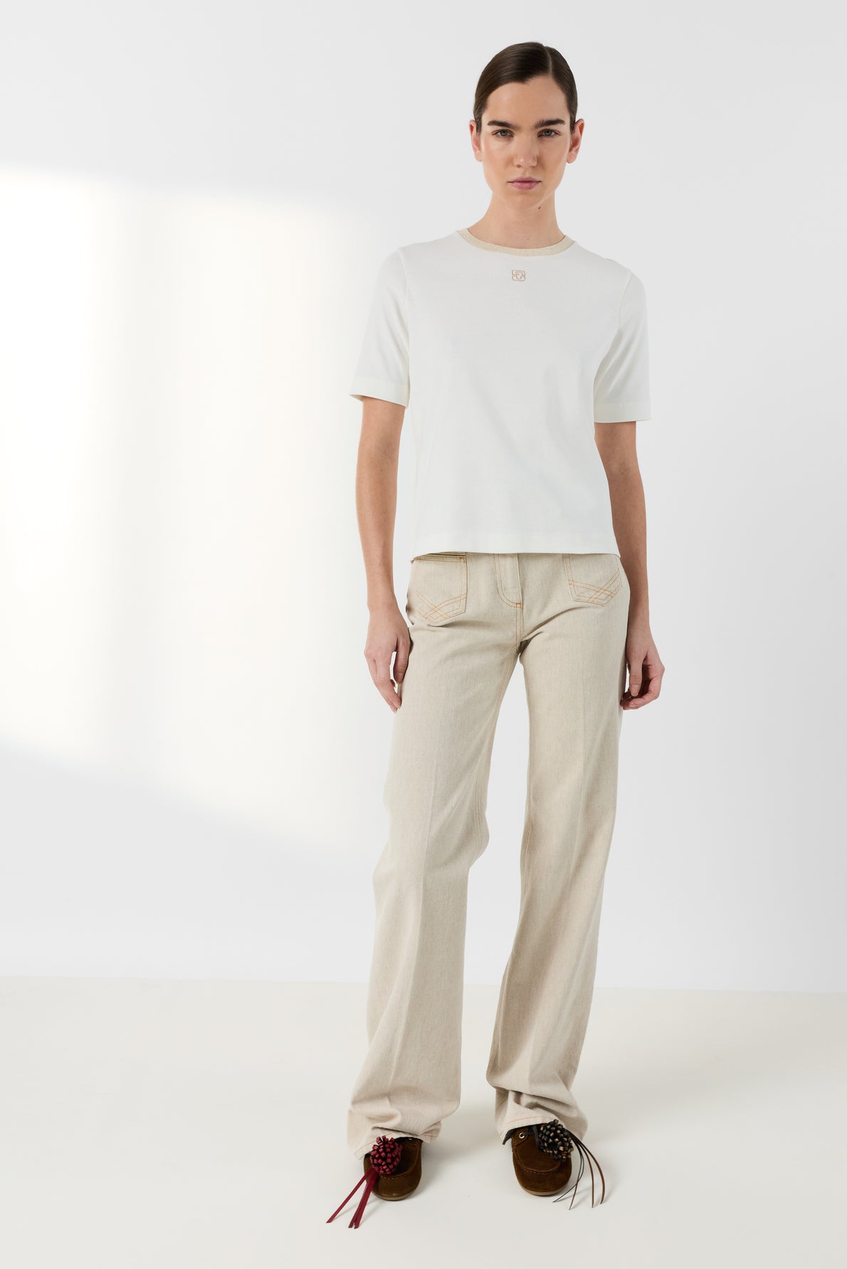 T-shirt Ddt02d247 Ecru