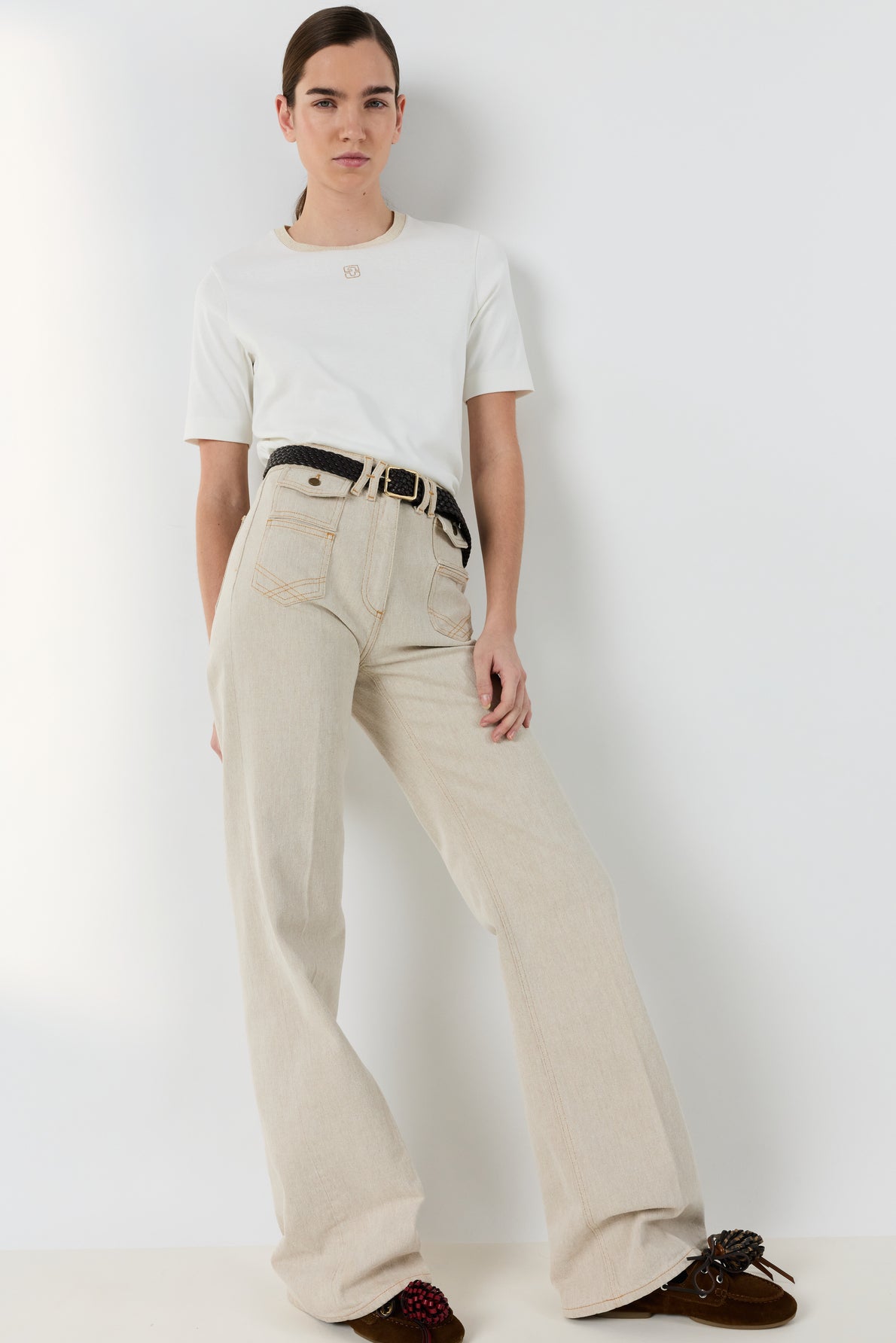 T-shirt Ddt02d247 Ecru