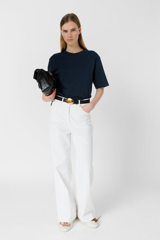 Unisex Casual Everyday Breathable T-Shirt 100% Cotton - Navy