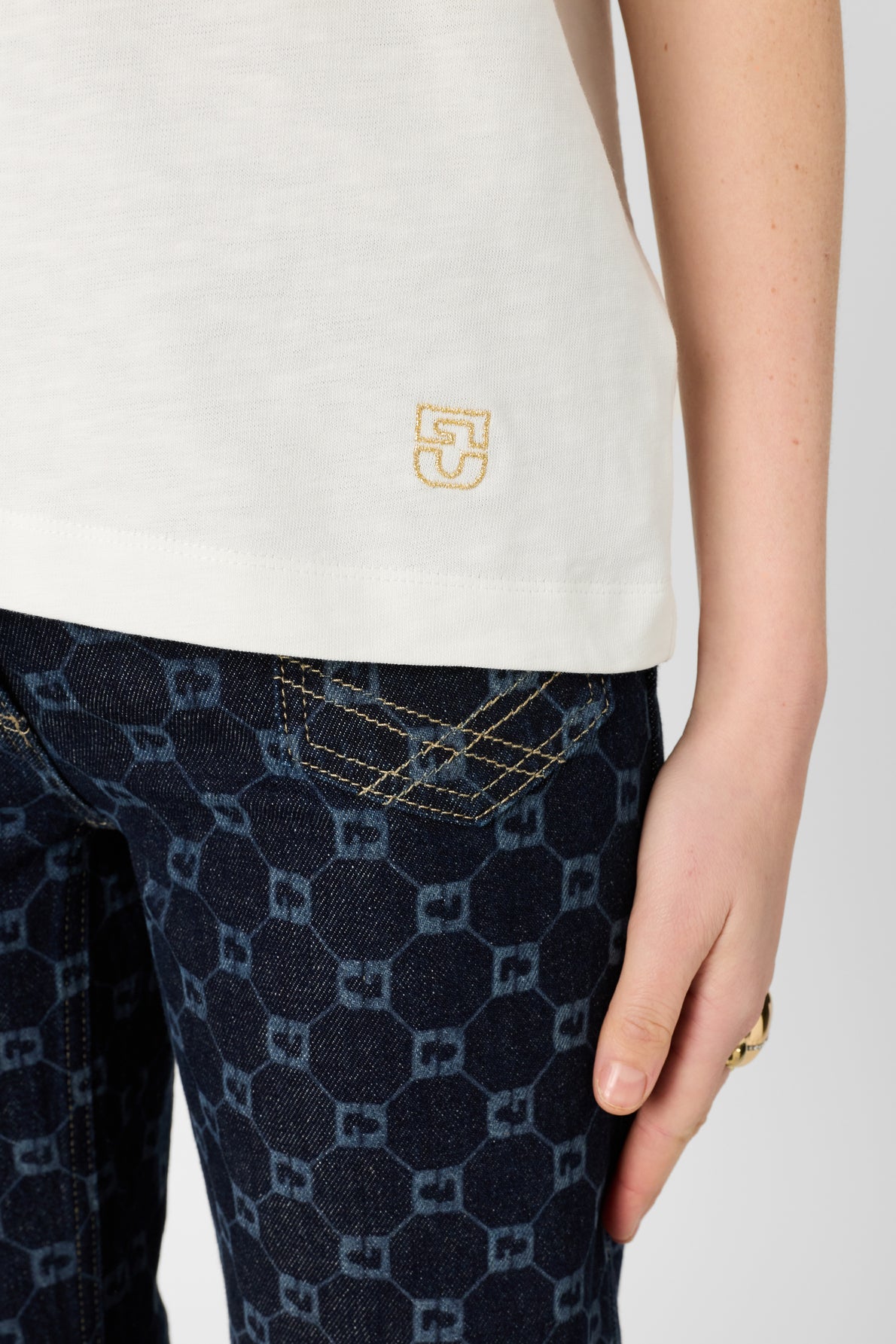 T-shirt Ddt11d251 White