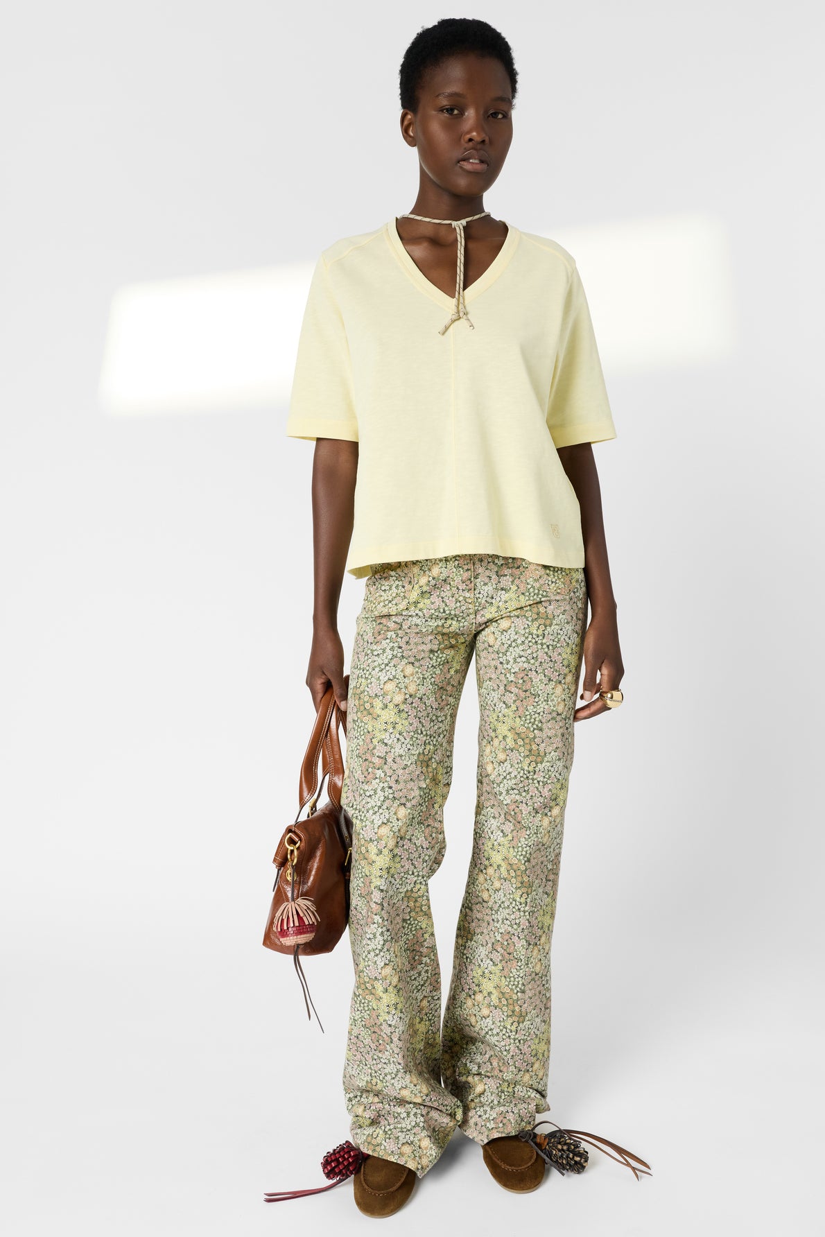 T-shirt Ddt11d251 Yellow