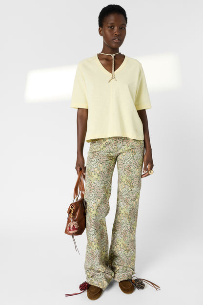 T-shirt Ddt11d251 Yellow