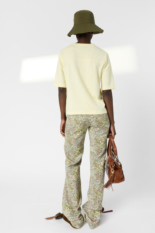 T-shirt Ddt11d251 Yellow