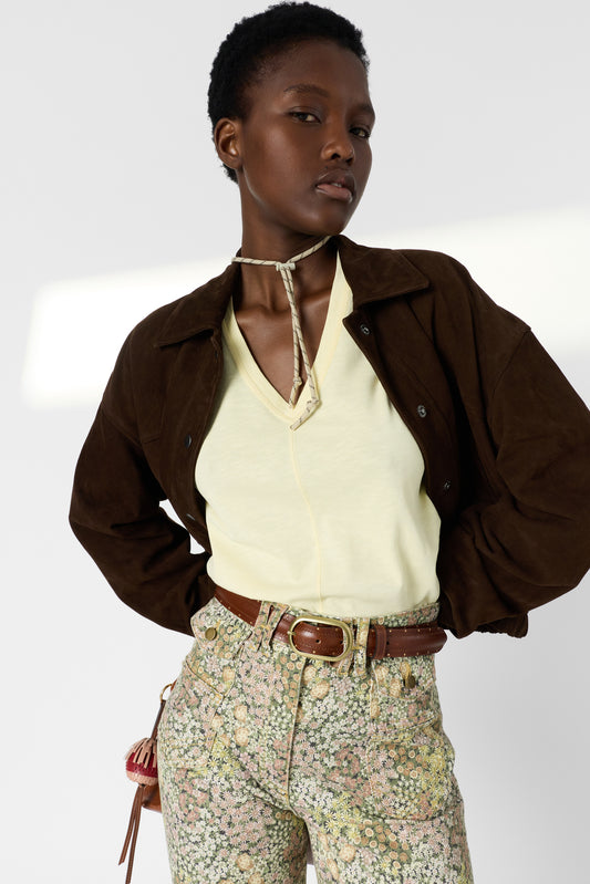 T-shirt Ddt11d251 Yellow