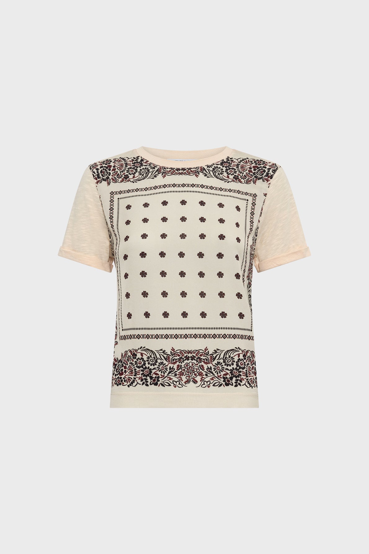 Women's T-shirt Soft 100 Percent Cotton Jersey Knit - Ecru Natural