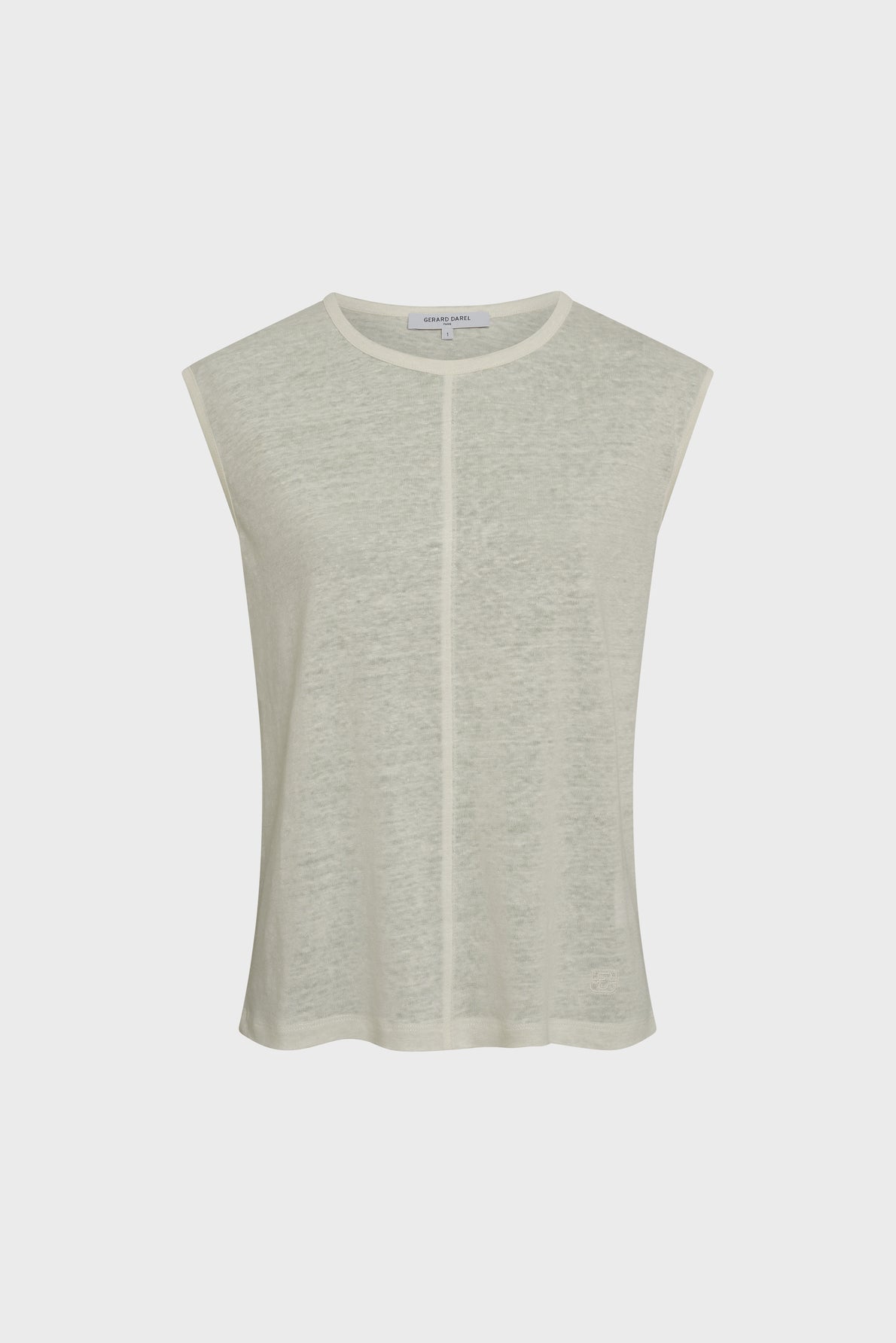 Women's Linen Sleeveless Tank Top for Summer 100% Linen - White