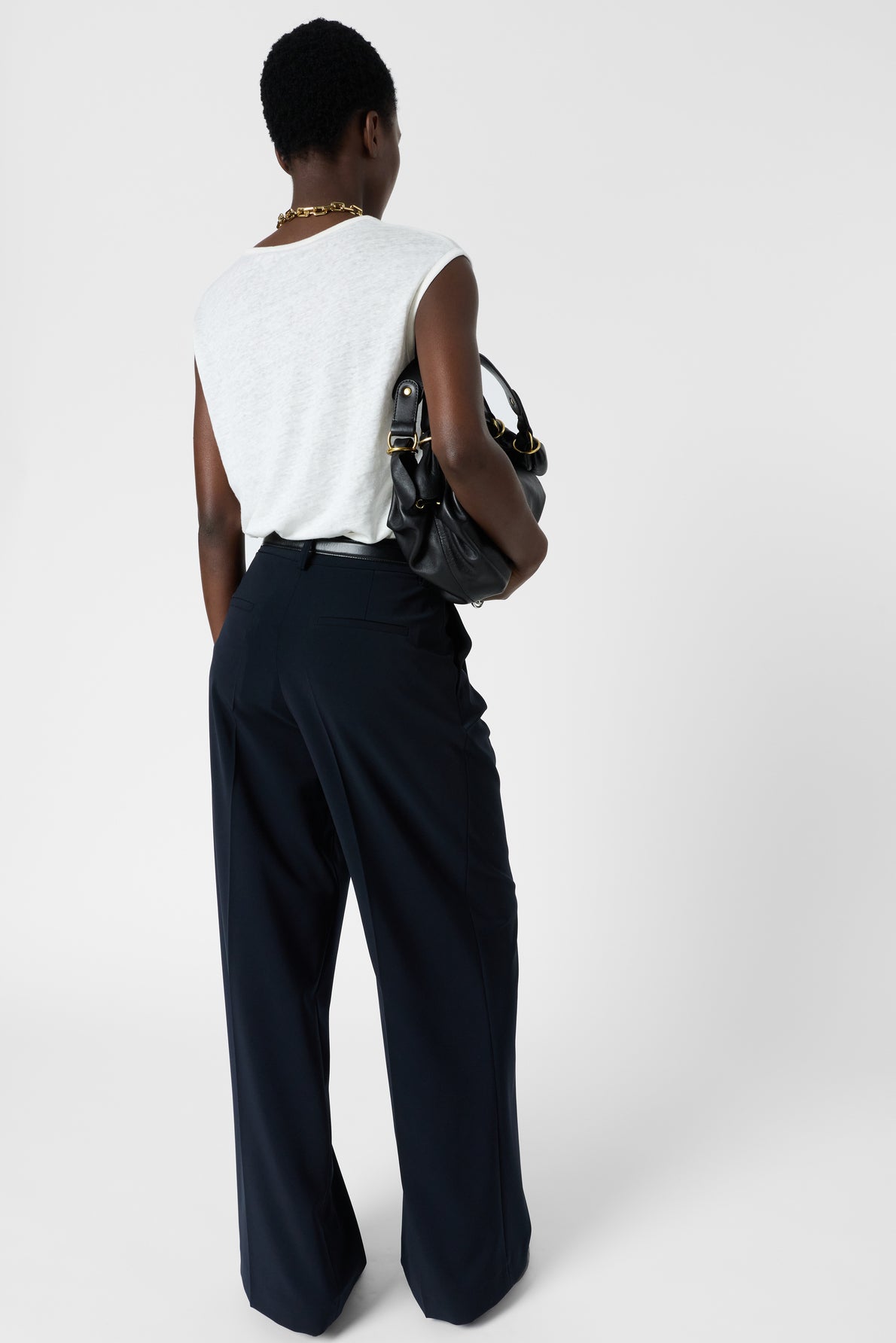 Women's Linen Sleeveless Tank Top for Summer 100% Linen - White