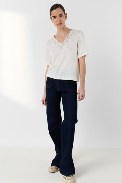 T-shirt Ddt26d258 Ecru