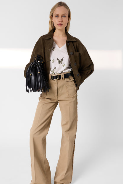 T-shirt Ddt30d265 Khaki-Green