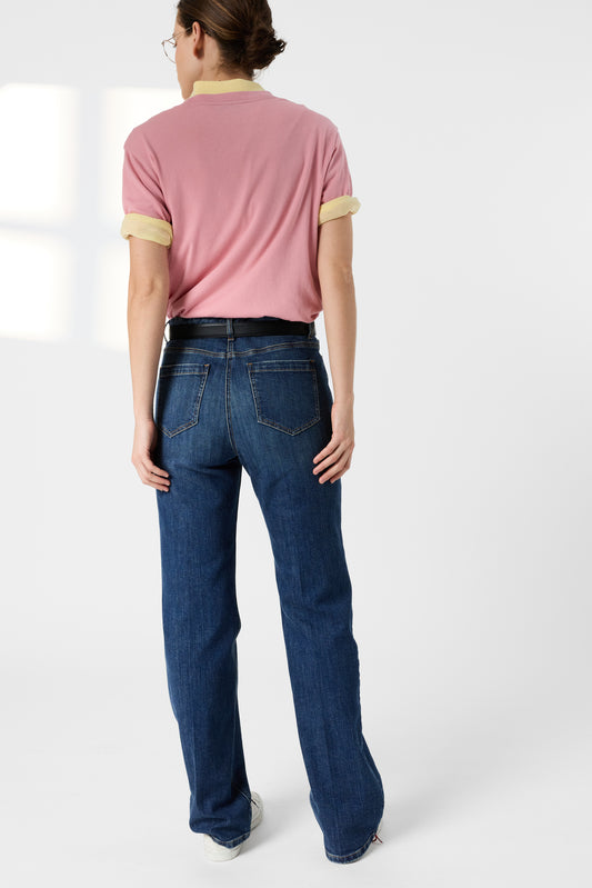 Unisex T-shirt Retro Campus Graphic 100% Cotton - Pink