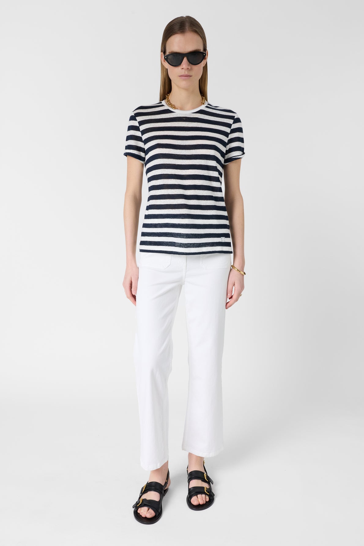 Unisex Premium Casual Everyday T-Shirt Linen - Navy