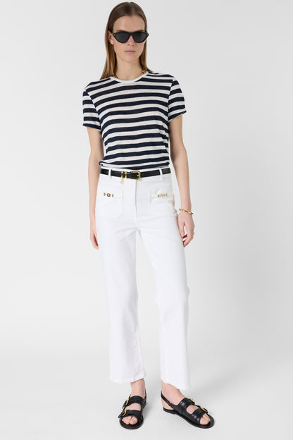 Unisex Premium Casual Everyday T-Shirt Linen - Navy