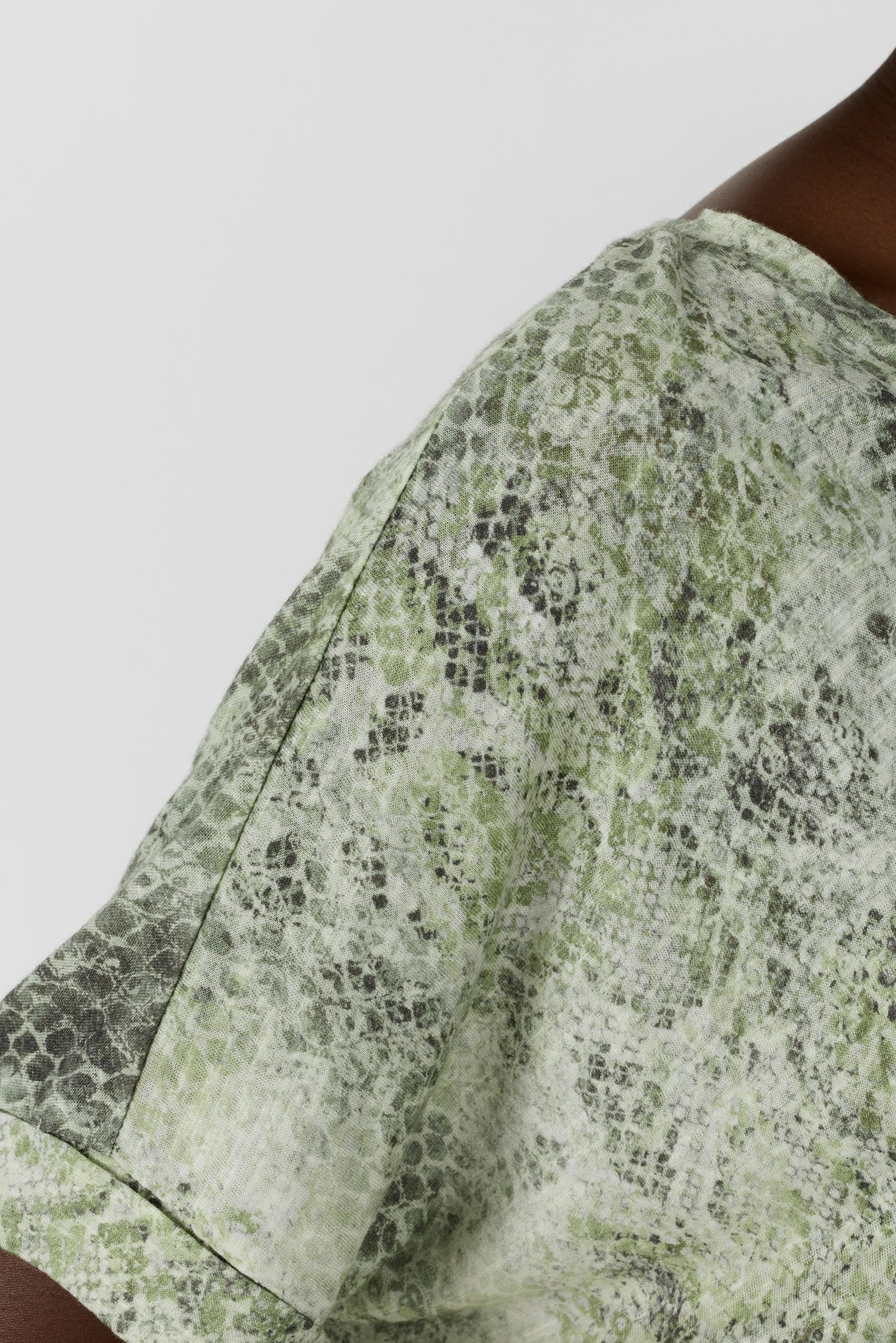 Women Oversized T-Shirt 100 Percent Cotton Jersey - Khaki-Green