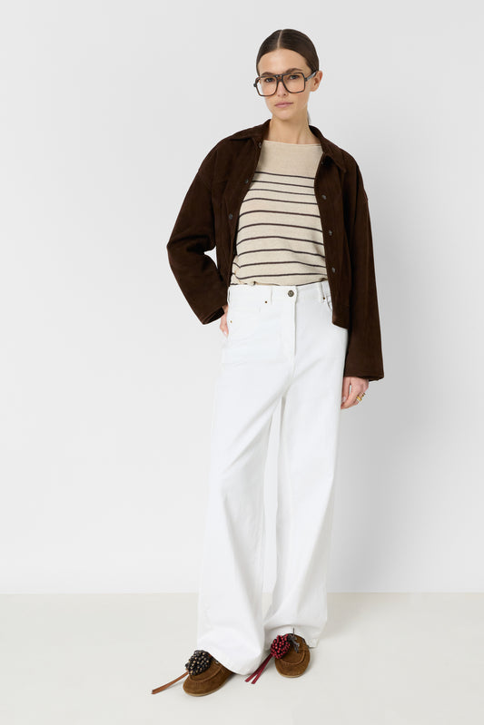 Women's Pullover Breathable Linen Blend Lightweight - Brown