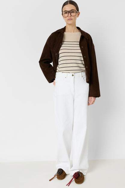 Women's Pullover Breathable Linen Blend Lightweight - Brown