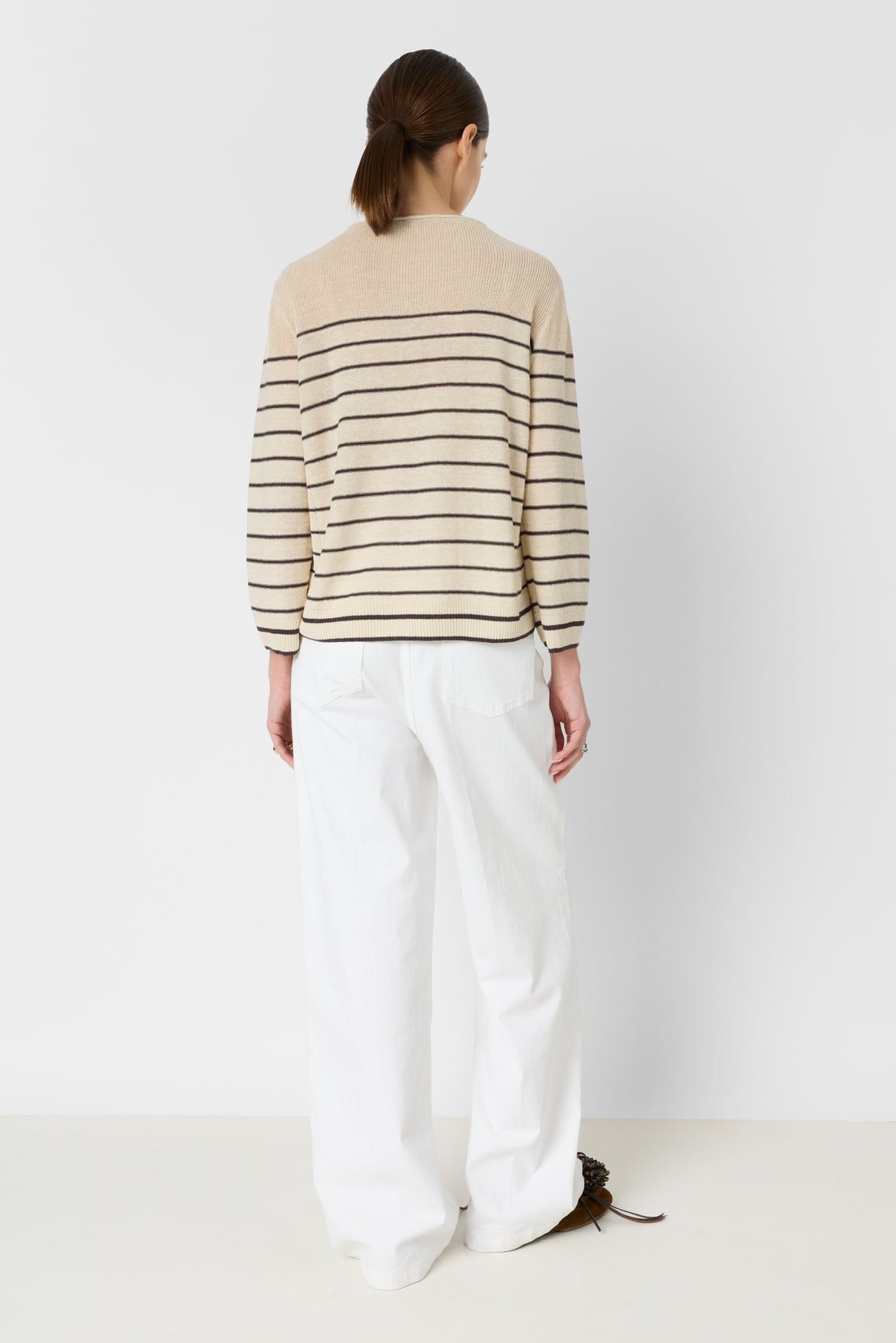 Women's Pullover Breathable Linen Blend Lightweight - Brown