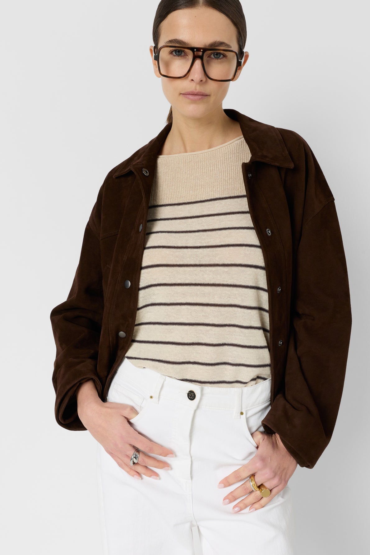 Women's Pullover Breathable Linen Blend Lightweight - Brown