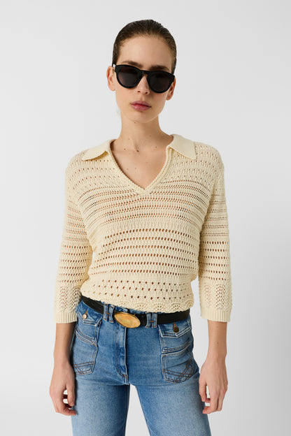 Pullover/vest Ddu52d226 Ecru