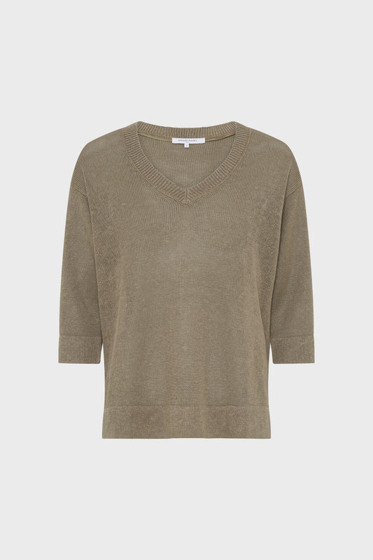 Women's Oversized Pullover Vest 100% Linen - Green