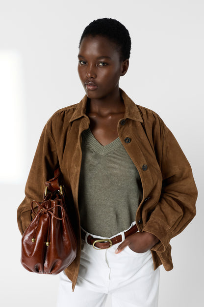 Women's Oversized Pullover Vest 100% Linen - Green