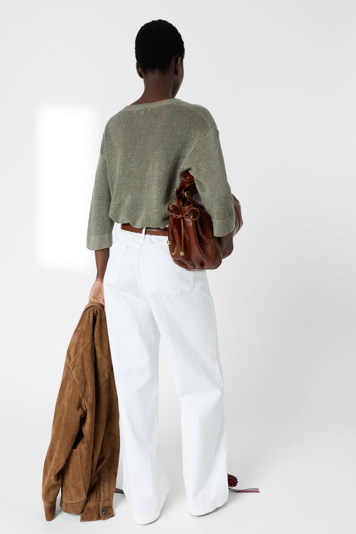 Women's Oversized Pullover Vest 100% Linen - Green