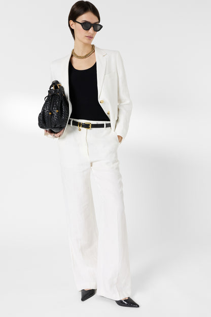 Women's Elegant Everyday Suit Jacket Linen - Ecru