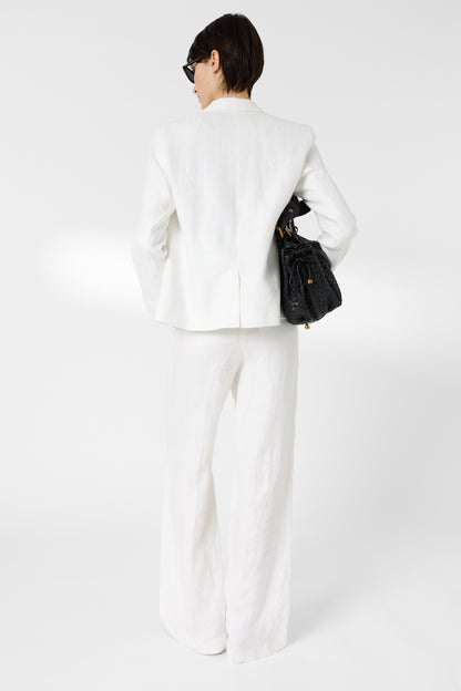 Women's Elegant Everyday Suit Jacket Linen - Ecru