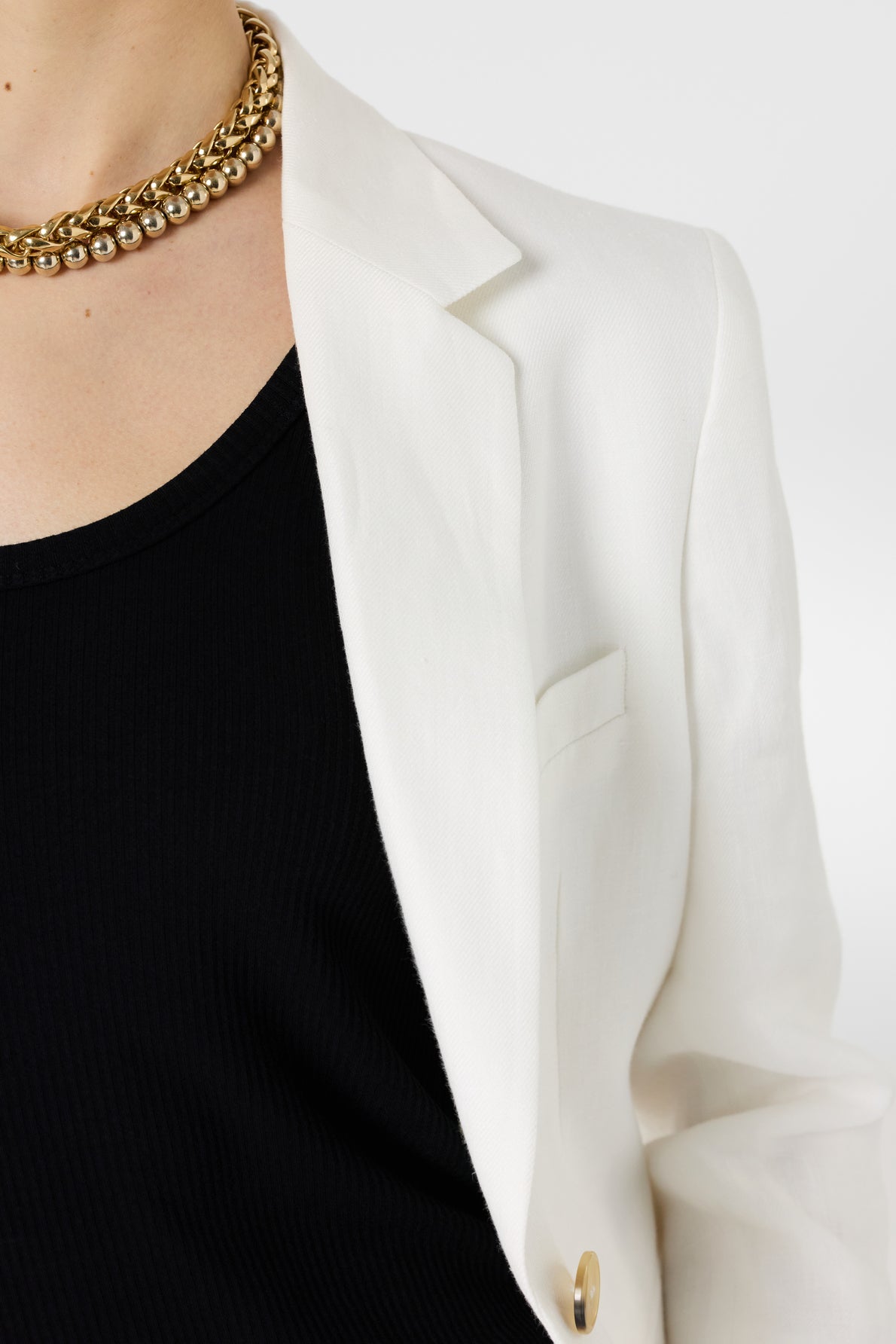 Women's Elegant Everyday Suit Jacket Linen - Ecru