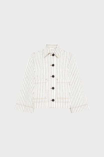 Unisex Jacket 100 Percent Polyester Twill Fabric Durable - Ecru