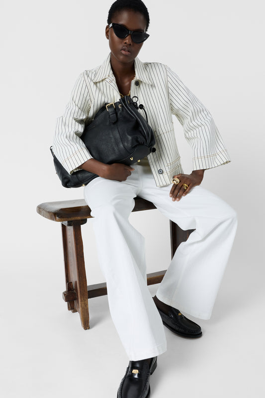 Unisex Jacket 100 Percent Polyester Twill Fabric Durable - Ecru