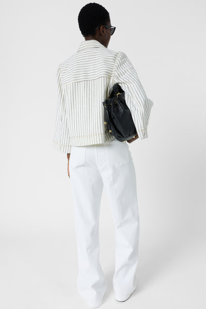 Unisex Jacket 100 Percent Polyester Twill Fabric Durable - Ecru