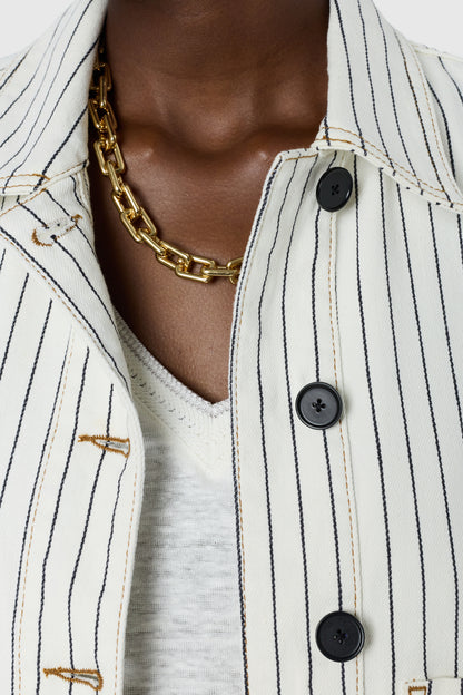 Unisex Jacket 100 Percent Polyester Twill Fabric Durable - Ecru