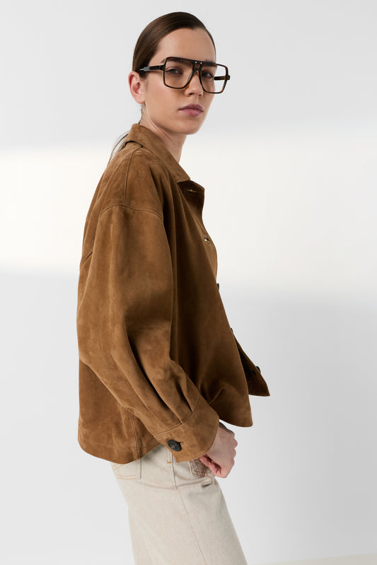 Unisex Premium Leather Garment Jacket 100% Leather - Straw