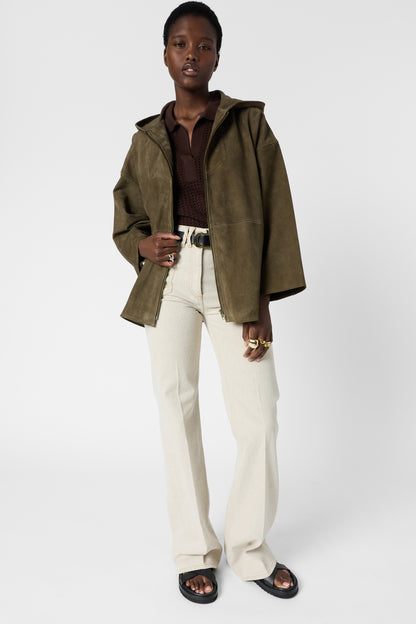 Leather Garment Ddy13d001 Khaki-Green