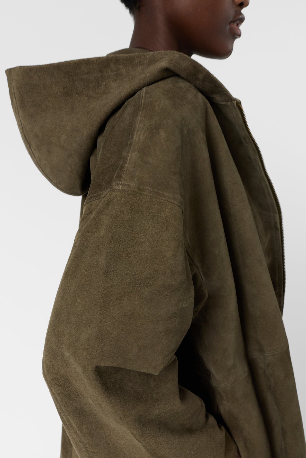 Leather Garment Ddy13d001 Khaki-Green