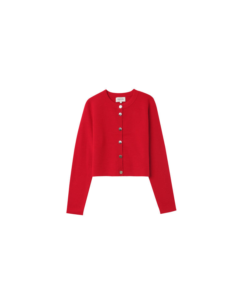 Cardigan Nabel Rouge