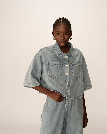 Denim Jacket Pomona Sky-Blue