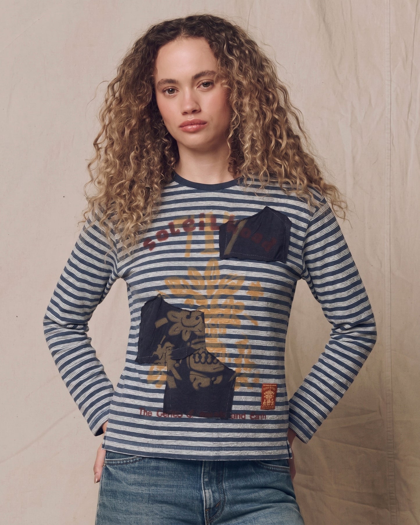 Garcon by Garcon | Striped Hemp-Blend Tee - Navy-Grey-Stripes