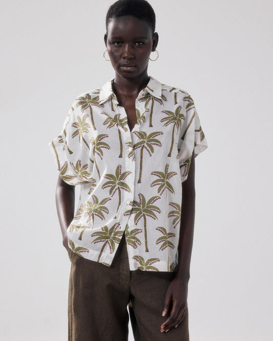 Men's Button-Down Shirt 100% Cotton Poplin - Raw White 01-Raw-White