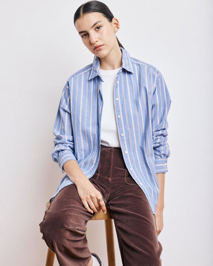 Shirt Cinema Bech635 03-Blue-White-Ocher