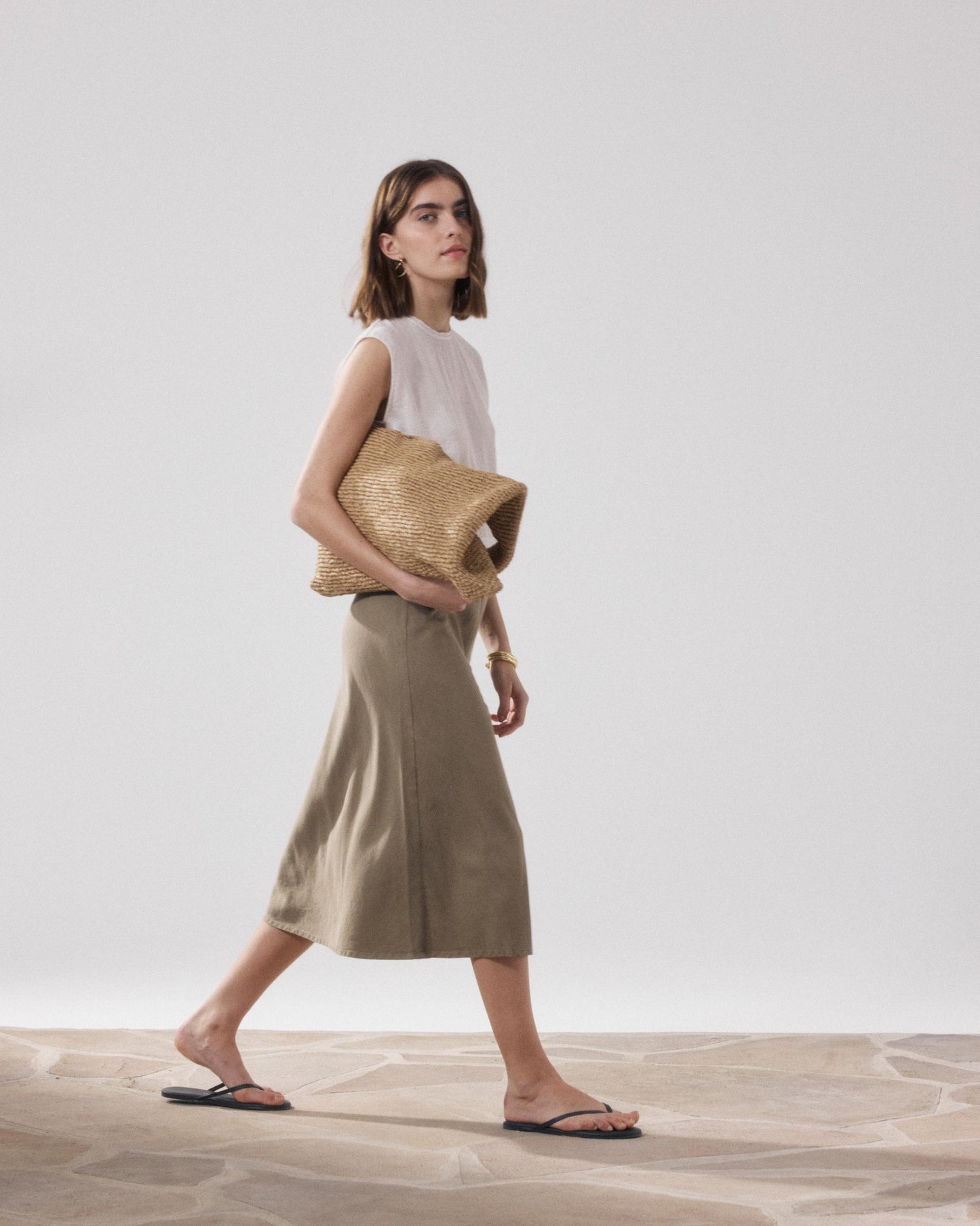 Women's Skirt 100 Percent Recycled Polyester Fabric - Safari 34-Safari