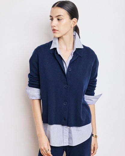 Cardigan Message Benq522 02-Navy