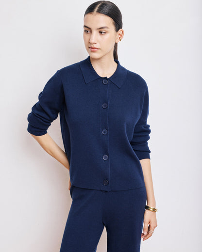 Cardigan Message Benq522 02-Navy