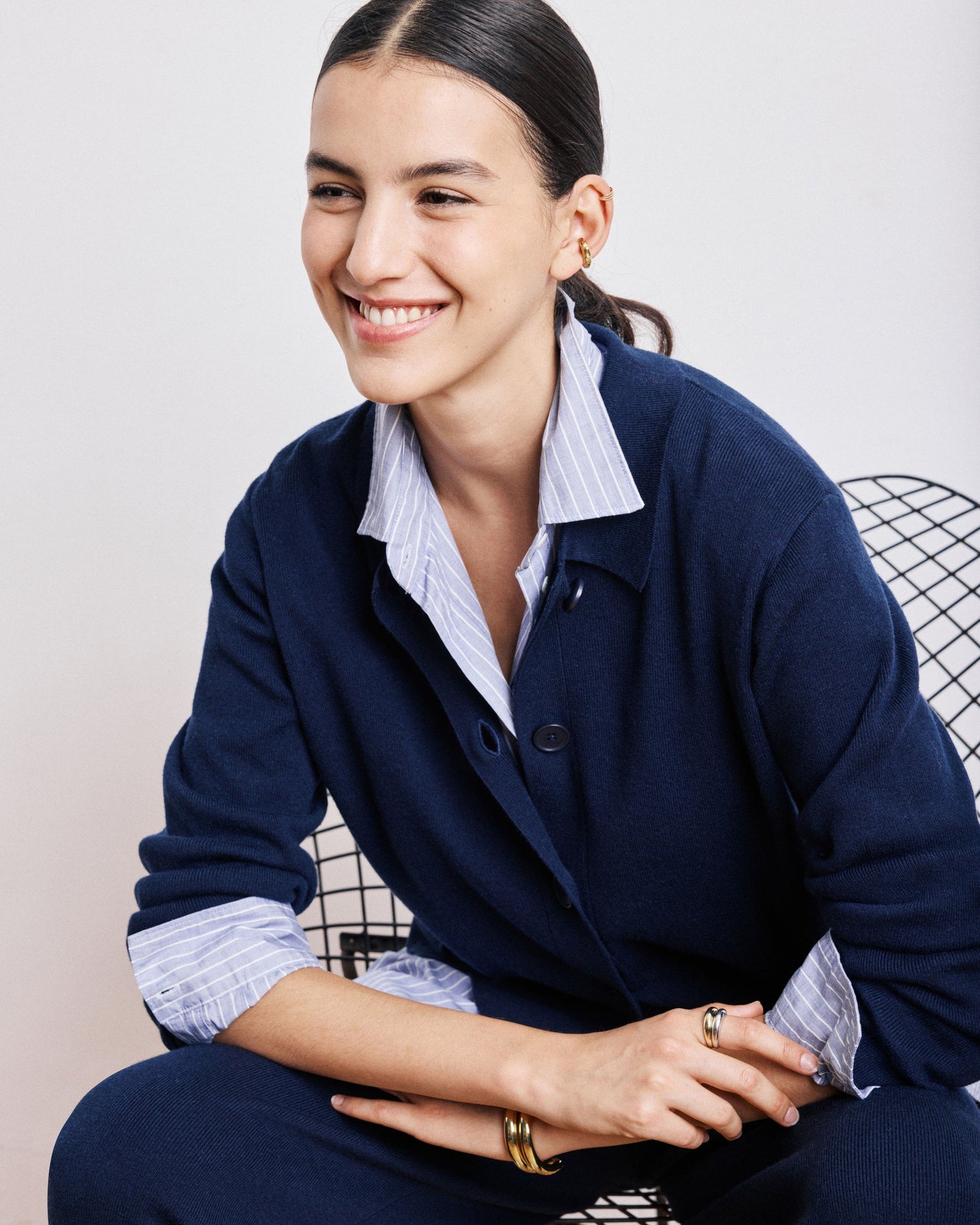 Cardigan Message Benq522 02-Navy