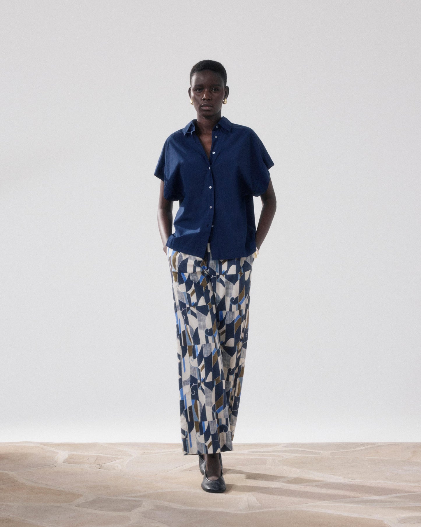 Pants Palerme Bfpb623 01-Natural-Blue-Khak